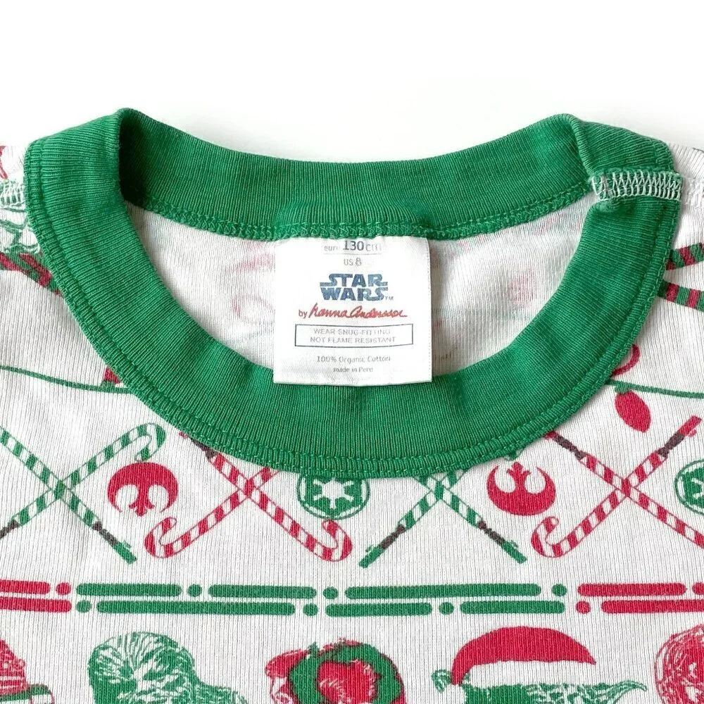 Hanna Andersson Star Wars Christmas Organic Cotton PJ Top Size 8